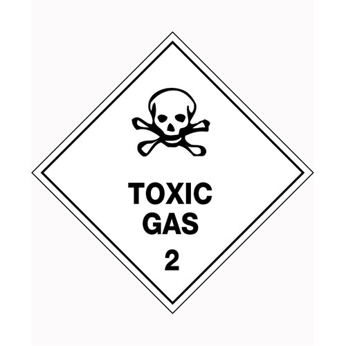 WORKWEAR, SAFETY & CORPORATE CLOTHING SPECIALISTS - 50x50mm - Self Adhesive - Sheet of 12 - Toxic Gas 2