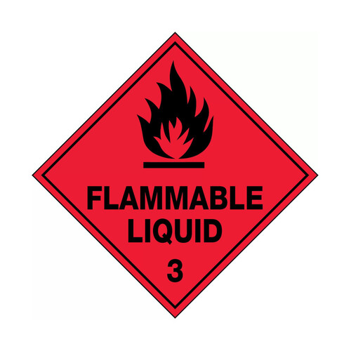 WORKWEAR, SAFETY & CORPORATE CLOTHING SPECIALISTS - 50x50mm - Self Adhesive - Sheet of 12 - Flammable Liquid 3