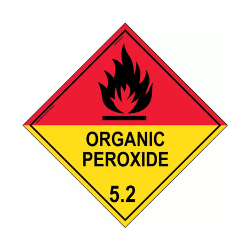 WORKWEAR, SAFETY & CORPORATE CLOTHING SPECIALISTS - 50x50mm - Self Adhesive - Sheet of 12 - Organic Peroxide 5.2