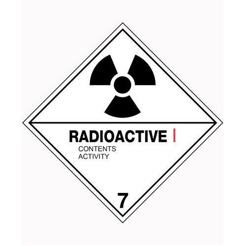 WORKWEAR, SAFETY & CORPORATE CLOTHING SPECIALISTS - 50x50mm - Self Adhesive - Sheet of 12 - Radioactive I