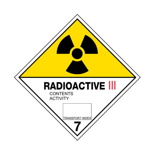 WORKWEAR, SAFETY & CORPORATE CLOTHING SPECIALISTS - 50x50mm - Self Adhesive - Sheet of 12 - Radioactive III