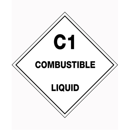 WORKWEAR, SAFETY & CORPORATE CLOTHING SPECIALISTS 270x270mm - Metal - C1 Combustible Liquid