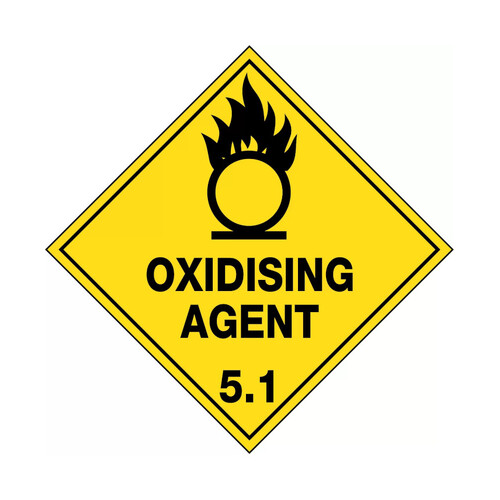 WORKWEAR, SAFETY & CORPORATE CLOTHING SPECIALISTS - 150x150mm - Self Adhesive - Pkt of 5 - Oxidising Agent 5.1