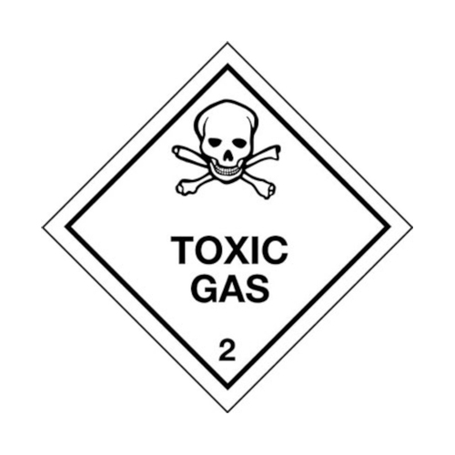 WORKWEAR, SAFETY & CORPORATE CLOTHING SPECIALISTS - 200x200mm - Self Adhesive - Pkt of 5 - Toxic Gas 2