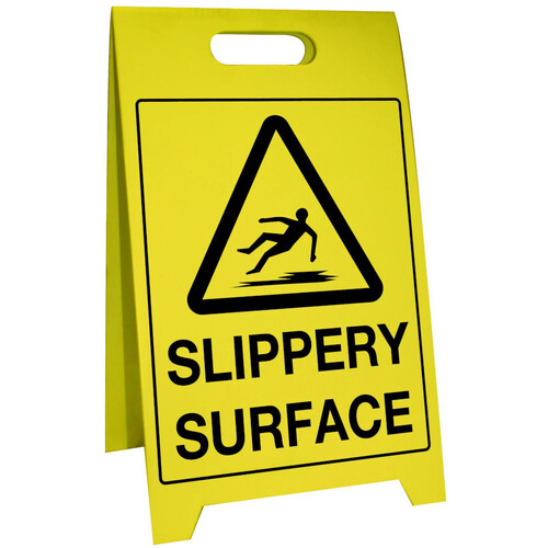 WORKWEAR, SAFETY & CORPORATE CLOTHING SPECIALISTS - 500x300mm - Corflute Sign Stands - Slippery Surface