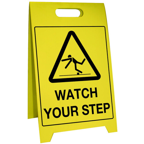 WORKWEAR, SAFETY & CORPORATE CLOTHING SPECIALISTS - 500x300mm - Corflute Sign Stands - Watch Your Step