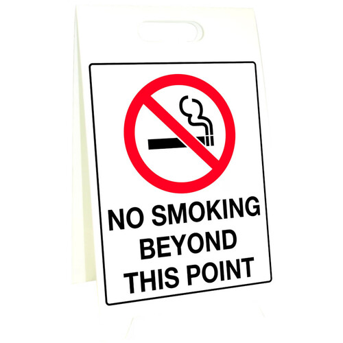 WORKWEAR, SAFETY & CORPORATE CLOTHING SPECIALISTS - 500x300mm - Corflute Sign Stands - No Smoking Beyond This Point