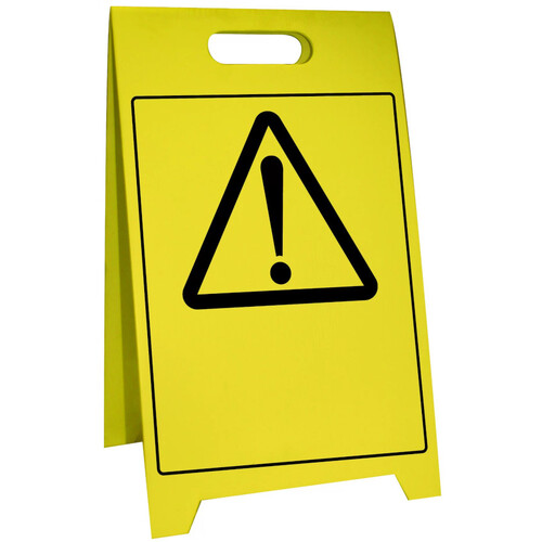 WORKWEAR, SAFETY & CORPORATE CLOTHING SPECIALISTS - 500x300mm - Corflute Sign Stands - Caution Blank