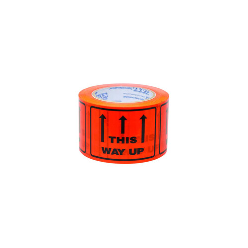 WORKWEAR, SAFETY & CORPORATE CLOTHING SPECIALISTS - 100x75mm Perforated Packaging Labels - This Way Up (roll 500)