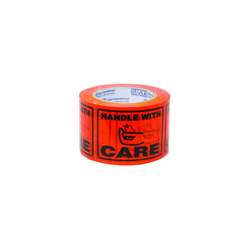 WORKWEAR, SAFETY & CORPORATE CLOTHING SPECIALISTS - 100x75mm Perforated Packaging Labels - Handle with Care (roll 500)