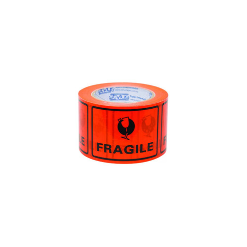 WORKWEAR, SAFETY & CORPORATE CLOTHING SPECIALISTS - 100x75mm Perforated Packaging Labels - Fragile (roll 500)