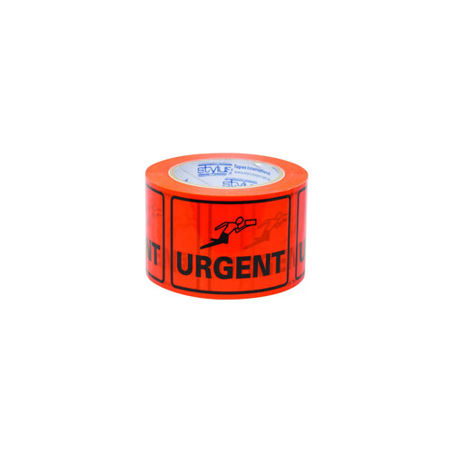 WORKWEAR, SAFETY & CORPORATE CLOTHING SPECIALISTS - 100x75mm Perforated Packing Labels - Urgent (roll 500)
