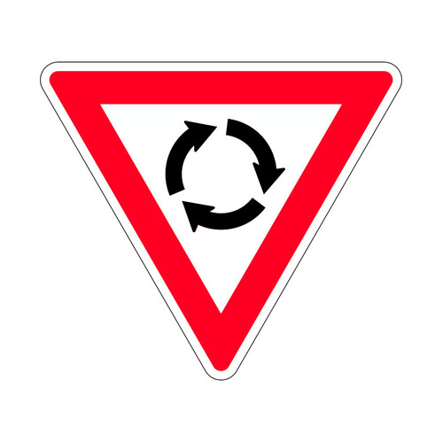 WORKWEAR, SAFETY & CORPORATE CLOTHING SPECIALISTS - 750mm Triangle - Aluminium, Class 1 - Roundabout