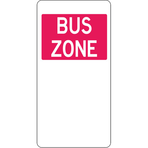 WORKWEAR, SAFETY & CORPORATE CLOTHING SPECIALISTS - 225x450mm - Aluminium - Bus Zone