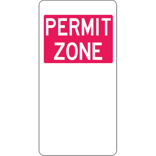 WORKWEAR, SAFETY & CORPORATE CLOTHING SPECIALISTS 225x450mm - Aluminium - Permit Zone (Double Arrow)-Red-225x450mm