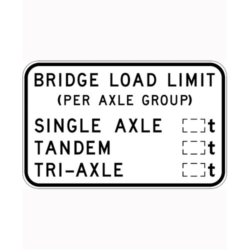 WORKWEAR, SAFETY & CORPORATE CLOTHING SPECIALISTS - 1200x750mm - Class 1 - Aluminium - Bridge Load Limit (Per Axle Group)