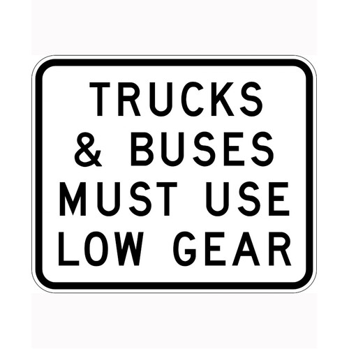 WORKWEAR, SAFETY & CORPORATE CLOTHING SPECIALISTS 1440x1200mm - Class 1 - Aluminium - Trucks & Buses Must Use Low Gear