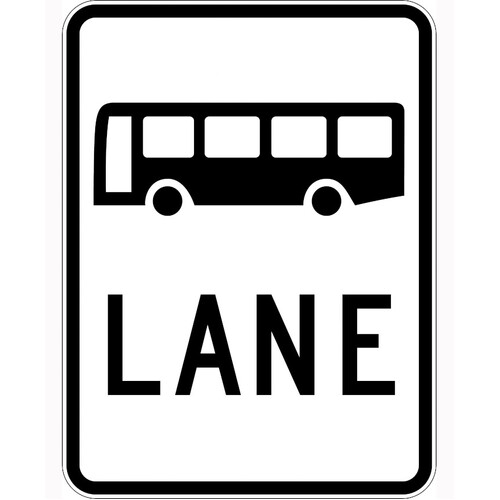 WORKWEAR, SAFETY & CORPORATE CLOTHING SPECIALISTS 1200x1600mm - Class 1 -Aluminium - Bus Lane