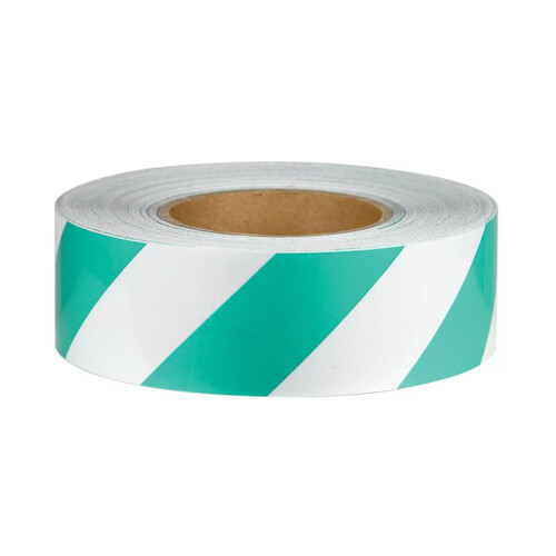 WORKWEAR, SAFETY & CORPORATE CLOTHING SPECIALISTS - 50mm x 45.7mtr - Class 2 Reflective Tape - Green and White