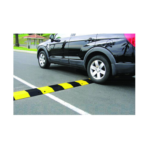 WORKWEAR, SAFETY & CORPORATE CLOTHING SPECIALISTS 1 Metre Black/Yellow Body Module - Slo-Motion Standard Duty Steel Speed Humps