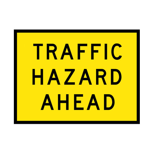 WORKWEAR, SAFETY & CORPORATE CLOTHING SPECIALISTS - 1200x900mm - Boxed Edge - Cl.1 - Traffic Hazard Ahead