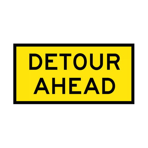 WORKWEAR, SAFETY & CORPORATE CLOTHING SPECIALISTS - 1200x600mm - Boxed Edge - Cl.1 - Detour Ahead