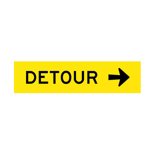 WORKWEAR, SAFETY & CORPORATE CLOTHING SPECIALISTS - 1200x300mm - Corflute - Cl.1 - Detour (Arrow Right)