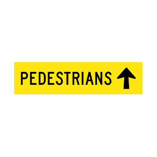 WORKWEAR, SAFETY & CORPORATE CLOTHING SPECIALISTS - 1200x300mm - Corflute - Cl.1 - Pedestrians (Arrow Up)