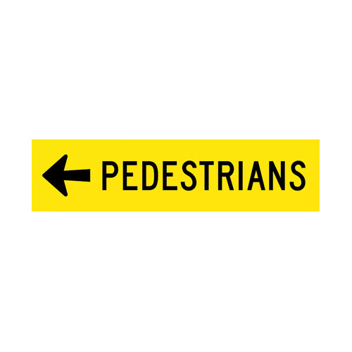 WORKWEAR, SAFETY & CORPORATE CLOTHING SPECIALISTS - 1200x300mm - Corflute - Cl.1 - Pedestrians (Arrow Left)