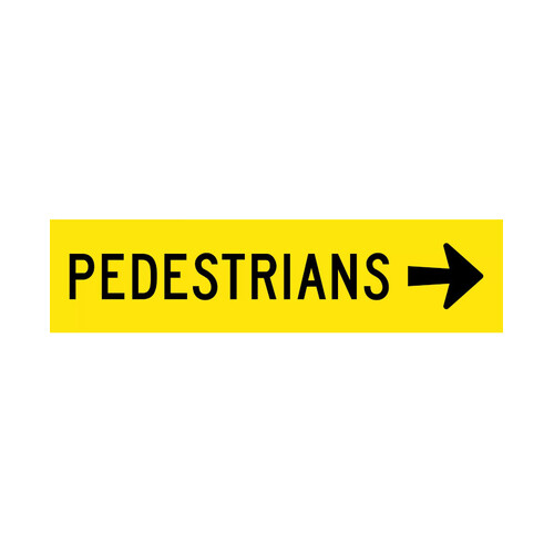 WORKWEAR, SAFETY & CORPORATE CLOTHING SPECIALISTS - 1200x300mm - Corflute - Cl.1 - Pedestrians (Arrow Right)