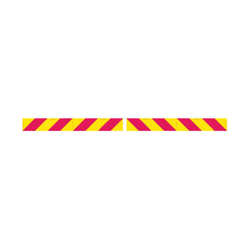 WORKWEAR, SAFETY & CORPORATE CLOTHING SPECIALISTS - 600x150mm - Self Adhesive - Cl.1 - 2 pieces - Candy Stripes