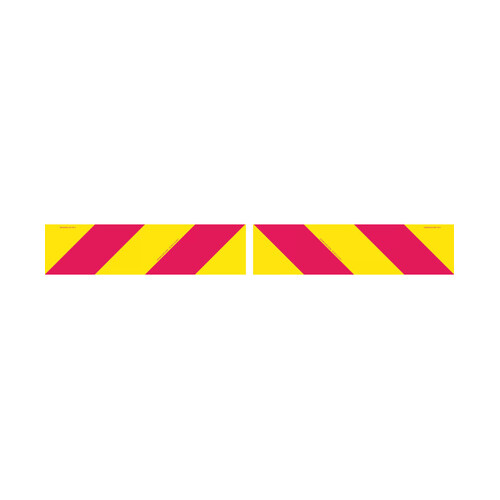 WORKWEAR, SAFETY & CORPORATE CLOTHING SPECIALISTS - 400x100mm - Class 1 Self Adhesive - Pair Candy Stripes