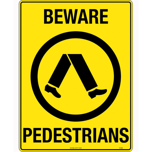 WORKWEAR, SAFETY & CORPORATE CLOTHING SPECIALISTS - 600x400mm - Metal - Beware Pedestrians