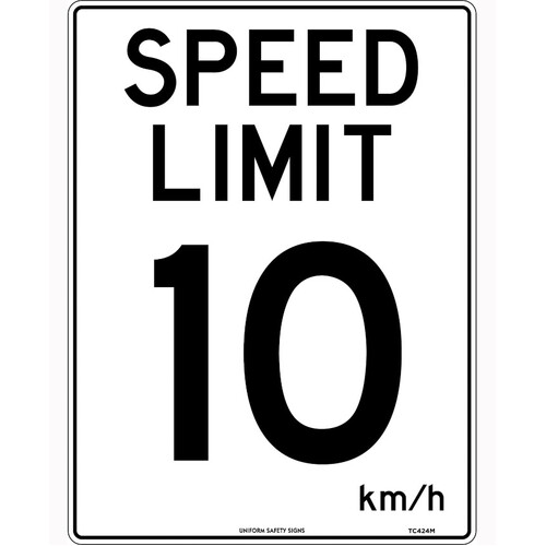 WORKWEAR, SAFETY & CORPORATE CLOTHING SPECIALISTS 300x225mm - Metal - Speed Limit 10