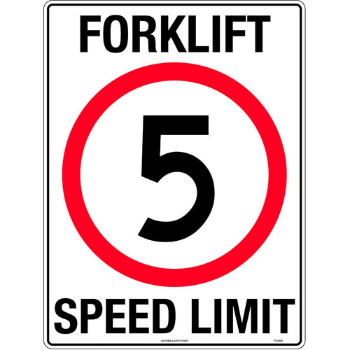 WORKWEAR, SAFETY & CORPORATE CLOTHING SPECIALISTS - 600x400mm - Metal - Forklift Speed Limit 5km