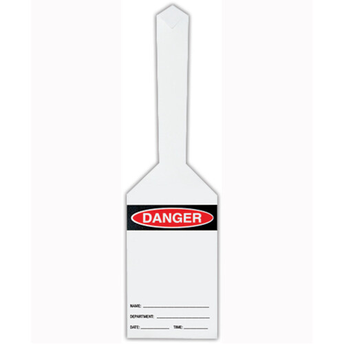 WORKWEAR, SAFETY & CORPORATE CLOTHING SPECIALISTS - 170x80mm - Self Locking Tags - Pkt of 25 - Danger Blanks