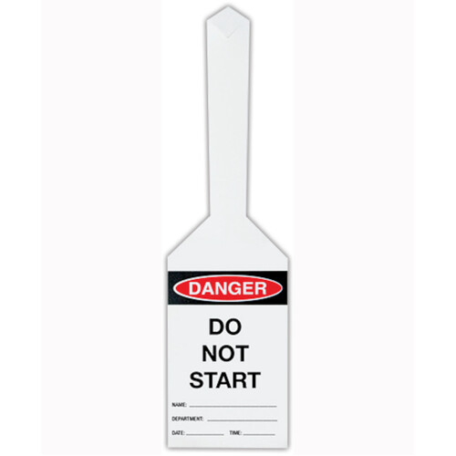 WORKWEAR, SAFETY & CORPORATE CLOTHING SPECIALISTS 170x80mm - Self Locking Tags - Pkt of 25 - Danger Do Not Start