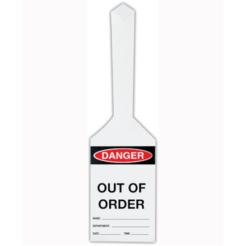 WORKWEAR, SAFETY & CORPORATE CLOTHING SPECIALISTS - 170x80mm - Self Locking Tags - Pkt of 25 - Danger Out Of Order