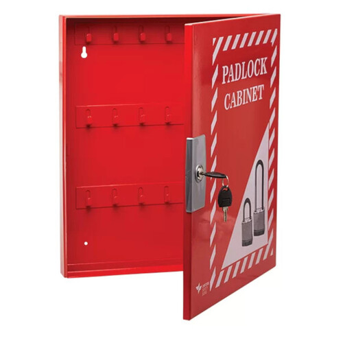 WORKWEAR, SAFETY & CORPORATE CLOTHING SPECIALISTS - 400x470x50mm Lockable Padlock Cabinet (up to 56 padlocks)