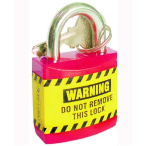 WORKWEAR, SAFETY & CORPORATE CLOTHING SPECIALISTS - 25mm Economy Red Safety Padlock