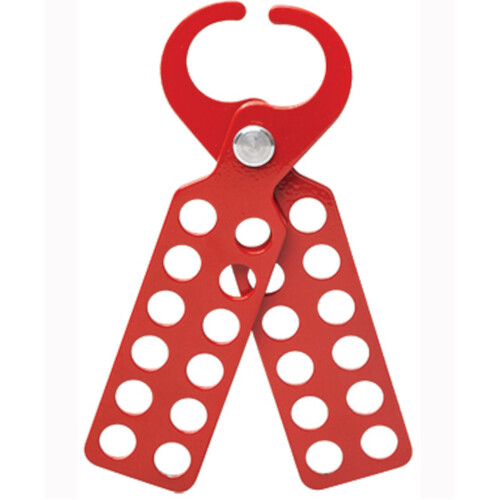 WORKWEAR, SAFETY & CORPORATE CLOTHING SPECIALISTS - 25mm Safety Lockout Hasp - Red (12 Hole)