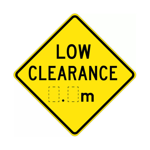 WORKWEAR, SAFETY & CORPORATE CLOTHING SPECIALISTS - 750x750mm - Aluminium - Class 1 Reflective - Low Clearance _._m (Ahead)