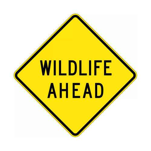 WORKWEAR, SAFETY & CORPORATE CLOTHING SPECIALISTS - 750x750mm - Aluminium - Class 1 Reflective - Wildlife Ahead