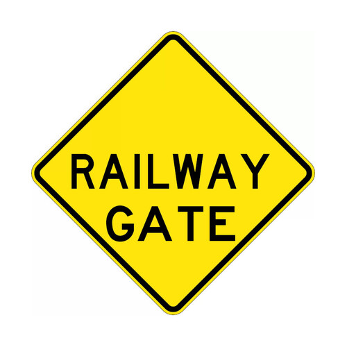 WORKWEAR, SAFETY & CORPORATE CLOTHING SPECIALISTS - 600x600mm - Aluminium - Class 1 Reflective - Railway Gate