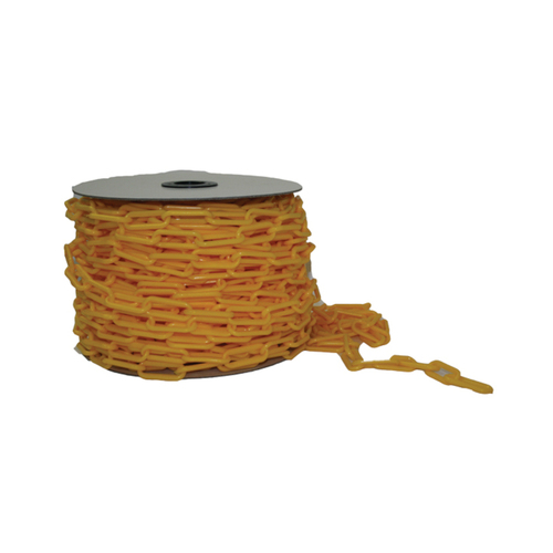 WORKWEAR, SAFETY & CORPORATE CLOTHING SPECIALISTS - 6mm Plastic Yellow Chain (per metre)