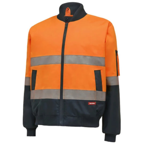 WORKWEAR, SAFETY & CORPORATE CLOTHING SPECIALISTS Core - HI-VISIBILITY 2TONE BOMBER JACKET WITH HOOP TAPE