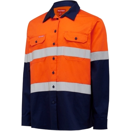 WORKWEAR, SAFETY & CORPORATE CLOTHING SPECIALISTS - Core - Womens L/S Hi Vis L/weight 2 tone Ventilated Shirt w/Tape